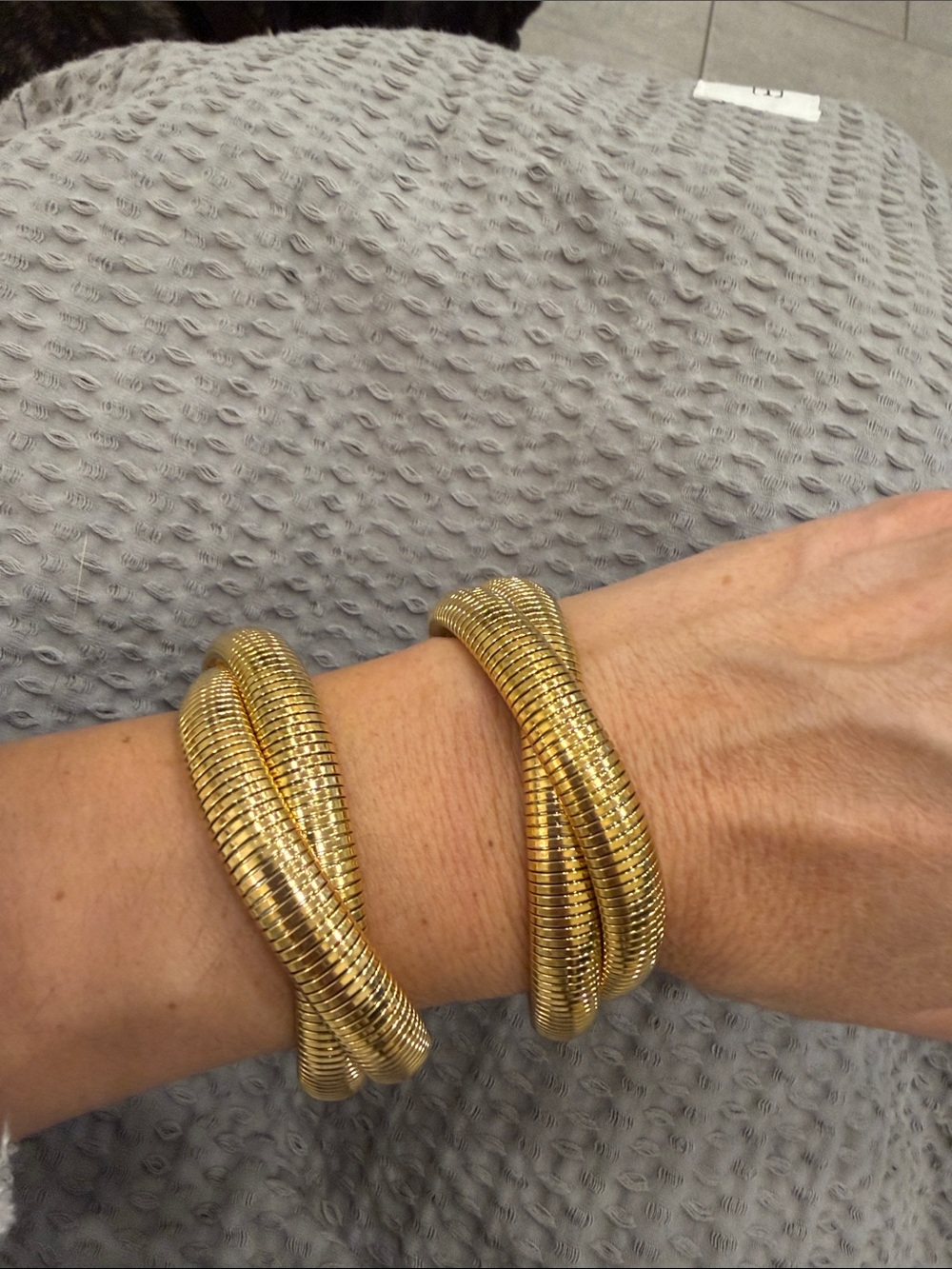 Gold Twisted Coil Women's Bracelet - Unbranded